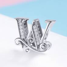 1 pieza vintage plata de ley 925 26 con letra colección A a Z colgante para plata esterlina Pulsera o Brazalete Bisutería regalo