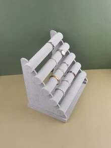 1入5層可拆式手鍊展示架,適用於頭飾、項鍊、手錶、手鍊 - 灰色 - 查看 5