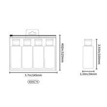 4入組組便攜式旅行瓶套裝，Pe 軟管防漏盥洗用品容器，可填充洗髮精和沐浴露旅行配件，4 * 60ml 乳液瓶 - 彩色 - 查看 10