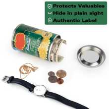 1 Máy Tính Sắt Ẩn Ngăn Nghi Binh An Toàn Có Thể, Bí Mật Giấu Hộp Đựng Thiếc Tủ Bếp Giấu Tiền Mặt - Đỏ - Xem 3