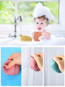 无霉硅胶沐浴玩具，适合6-12个月婴儿沐浴玩具，1-3岁幼儿，婴儿浴缸玩具，水上玩具，泳池玩具礼物