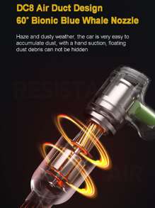 10000Pa Wireless Car Vacuum Cleaner with Brushless Motor Strong Suction Handheld Vacuum Cleaner Car Cleaning - Grey - View 5