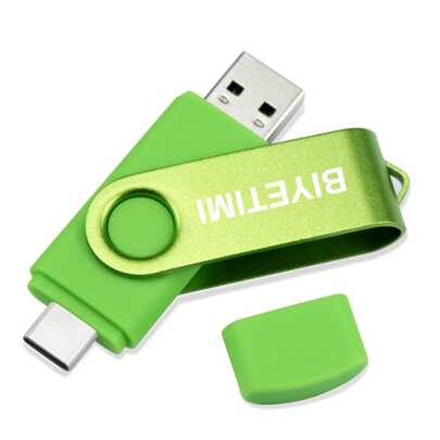 Biyetimi Typ C USB 2.0 OTG Flash-enhet 64 GB 32 GB Smartphone Surfplatta 128 GB Faktisk kapacitet USB-