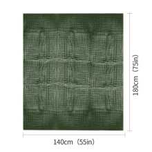 1入組綠色紗布毯子適用於成年人 - 墨綠色 - 查看 2