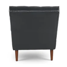 Upholstered Chaise Lounge - Black - View 5