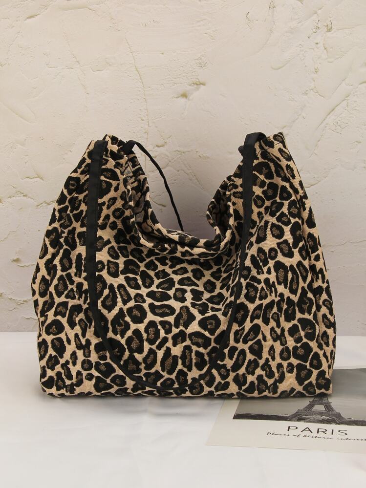 Brown leopard print bag sale