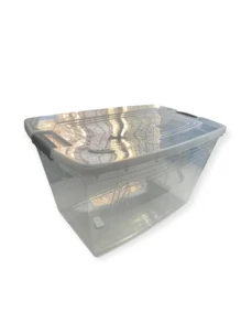 Caixa Organizadora 60 Litros Com Tampa Grande Transparente - XL - Visão 1