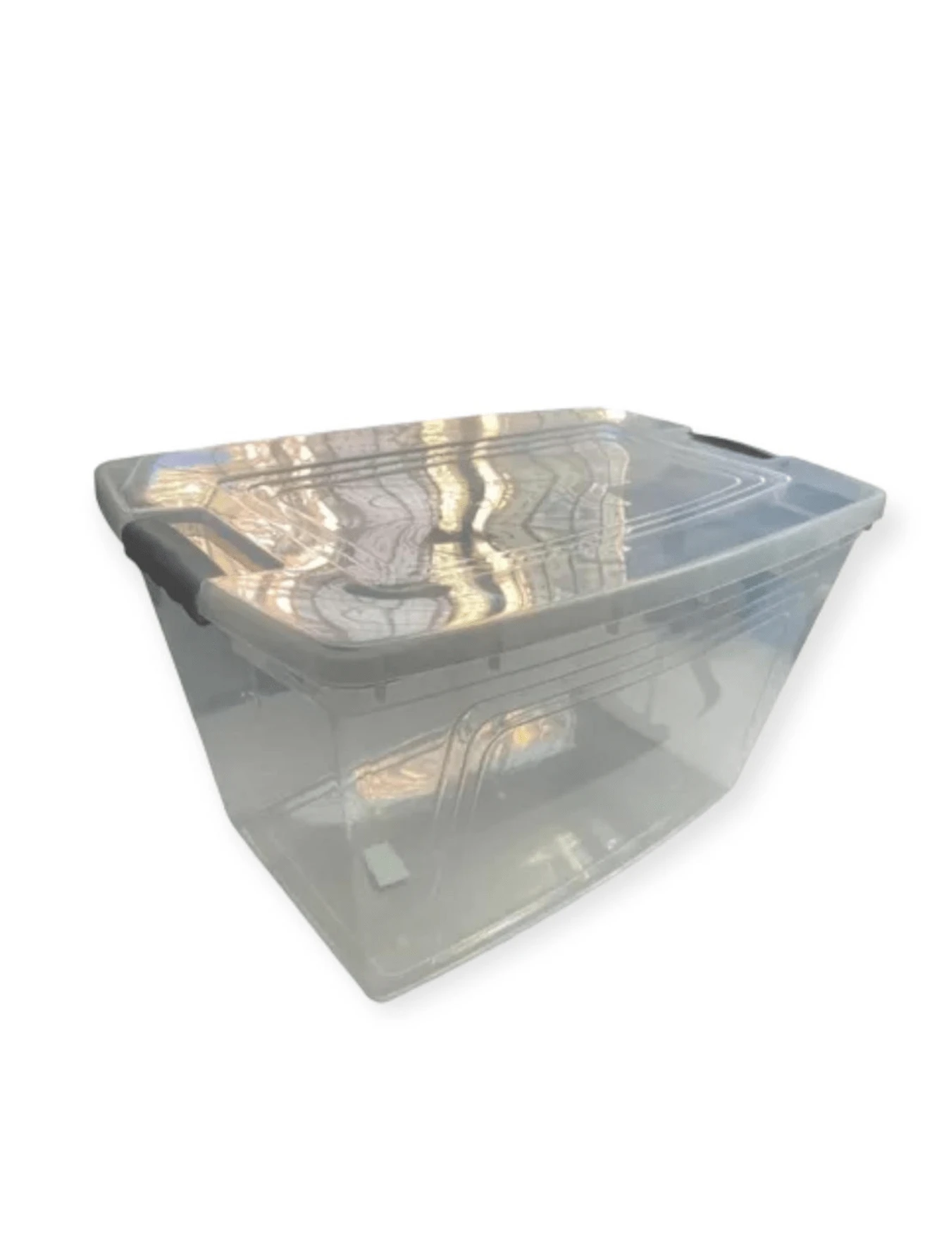 Caixa Organizadora 60 Litros Com Tampa Grande Transparente - XL - Visão 1