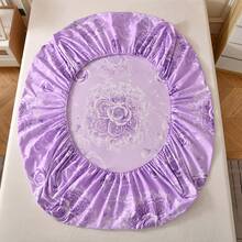 1 ga trải giường mềm mại kiểu dáng chải chuốt họa tiết lô hội (không có vỏ gối), ga trải giường chải chuốt đơn giản và tươi mới, vỏ bọc giường in kỹ thuật số hiện đại bằng polyester, nhẹ nhàng và tinh tế, thích hợp để ngủ khỏa thân, quấn 360 độ, có thể giặt bằng máy, dùng cho phòng ngủ, phòng khách, ký túc xá, mọi mùa - Màu tím - Xem 3