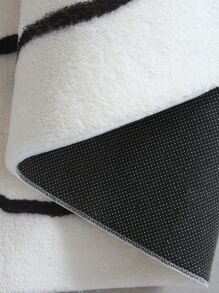 法式圓地毯帶設計,北歐風抽象圖案地墊適用於客廳,臥室,床側,咖啡桌子 - 杏色 - 查看 4