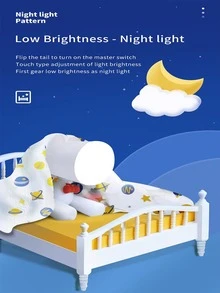 Smart Wireless Speaker With Night Light And Music Sleep Aid Function, Touch Dimming, Dog Pattern Design For Bedroom, Study Room, Control By , Home Use. - White - View 3