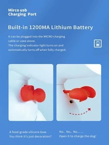 Smart Wireless Speaker With Night Light And Music Sleep Aid Function, Touch Dimming, Dog Pattern Design For Bedroom, Study Room, Control By , Home Use. - White - View 5