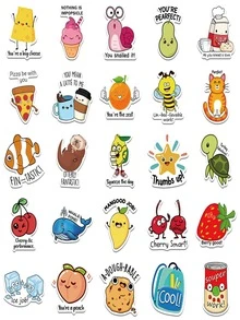50pcs Cute & Interesting Stickers - Multicolor - View 5