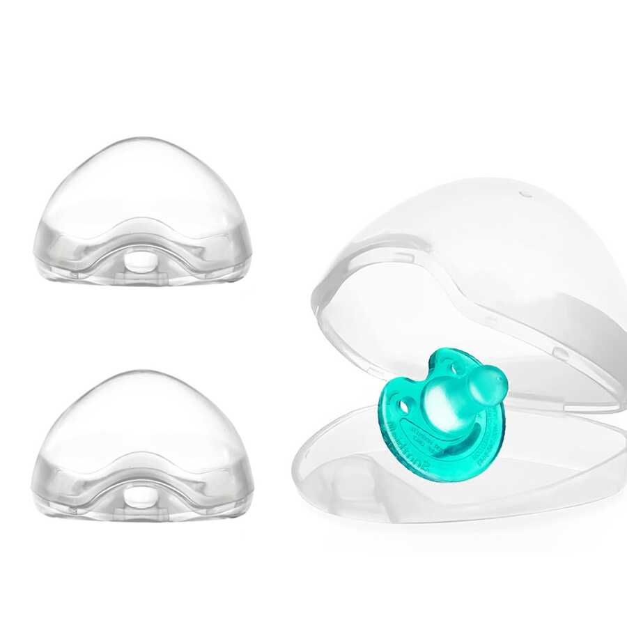 1pc Pacifier Plastic Storage Box Portable Dustproof Case For Storing Pacifiers - White - View 1