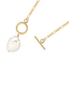 1 Miếng Của phụ nữ Tự nhiên Ngọc trai dị hình Dây chuyền Với Clasp , Tinh tế , Thiết kế đơn giản , Thích hợp Đối với Mặc hàng ngày Và Qủa tặng - Vàng - Xem 6