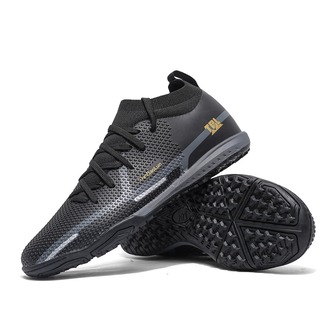 Hniadia Tian Baolun男式硬地和崩裂地足球鞋,戶外運動,人體工學設計,高級皮革,高度透氣工藝,中筒設計,適用於5人制室內足球