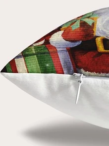 1pc Christmas-themed Digital Print Pillowcase - colourful - View 2