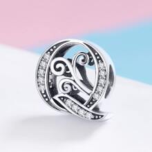 1 pieza vintage plata de ley 925 26 con letra colección A a Z colgante para plata esterlina Pulsera o Brazalete Bisutería regalo