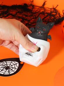 1pc Halloween Party Stress Relief Toy, Skull Shaped Squishy - Multicolor - View 4