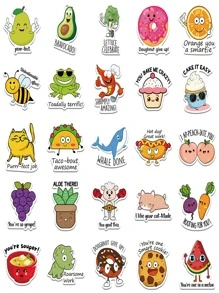 50pcs Cute & Interesting Stickers - Multicolor - View 6