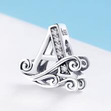 1 pieza vintage plata de ley 925 26 con letra colección A a Z colgante para plata esterlina Pulsera o Brazalete Bisutería regalo