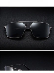 1pc Men's Polarized Black Metal Fashion Glasses, Men Can't Resist
