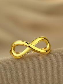 Anillo de moda infinito símbolo - Amarillo Oro - Ver 4