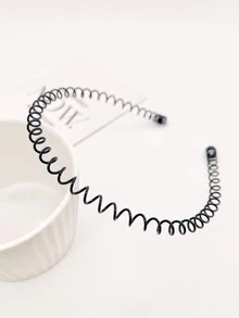 1pc Men's Simple Metal Headband For Casual/sport/everyday Use - Black - View 3