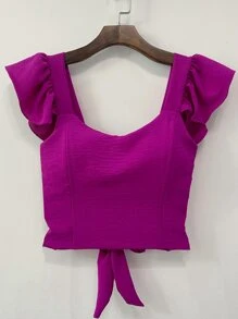 Women Tops - 中紫紅色 - 查看 1