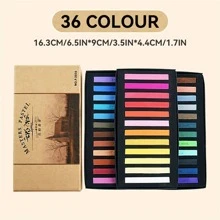 Colorful Chalks, Pigment, Colored Powder, Professional Painting Set, Beginners' Chalks, Painting Brush, Chalkboard Supplies, Art Tools Back To School - Beige - View 8