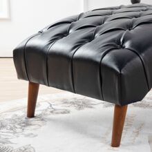 Upholstered Chaise Lounge - Black - View 8