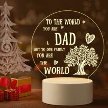 禮物適用於爸爸,爸爸生日禮物,感恩節聖誕節禮物適用於爸爸,個性化紋理亞克力小夜燈,爸爸禮物