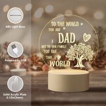 禮物適用於爸爸,爸爸生日禮物,感恩節聖誕節禮物適用於爸爸,個性化紋理亞克力小夜燈,爸爸禮物