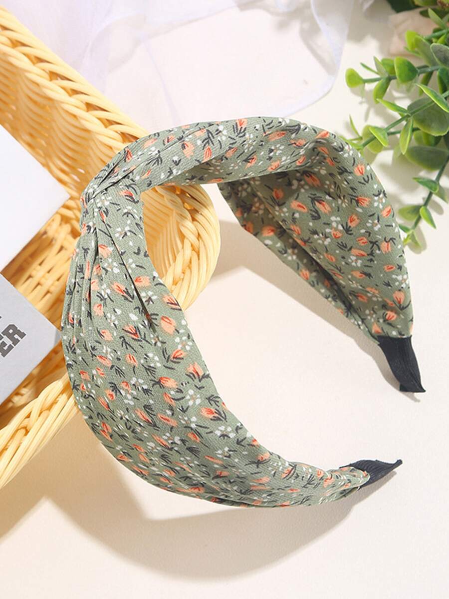 1 Miếng Của phụ nữ Nhiều màu Băng đô Hoa , Đúng mốt , Giải trí , Retro , Băng đô Rộng , Thích hợp Đối với Các bữa tiệc , Nhảy Các bữa tiệc , Nhà  Sử dụng , Ngày đêm - màu xanh lá - Xem 1