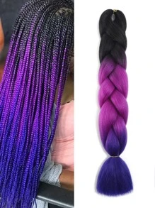 1pack Ombre Long Synthetic Hair Braid - Multicolor - View 1