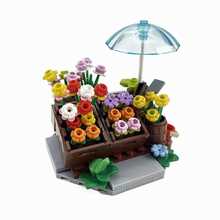 131pcs Micro Moc Building Blocks Creative Flower Shop, European Village, Flower Truck, Flower Stall, Roadside Scenery Diy Assembled Building Blocks Set - Multicolor - View 3