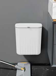 1 thùng rác treo tường loại lật dung tích lớn để lưu trữ đồ dùng nhà bếp và phòng tắm - trắng - Xem 5