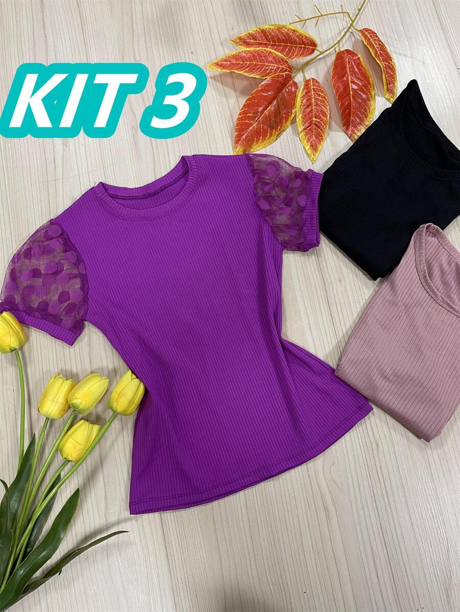 Women T-Shirts - Màu tím - Xem 1