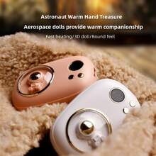 1入組usb可充電小型寵物造型手暖器,讓您溫暖度過整個冬季 - 白色 - 查看 4