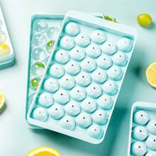 1pc Spherical Ice Cube Tray For Making Round Ice Balls, Storage Container, Ice Mold - Blue - View 2