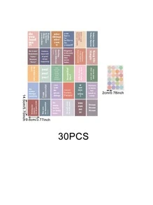 30 张家居装饰明信片，用于墙壁和卧室装饰、海报、贴纸、墙壁艺术、春季装饰品让您的家焕然一新、节日装饰贴纸礼物生日毕业 - 彩色 - 查看 4