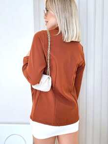 Women Blazers - Burnt Orange - View 2