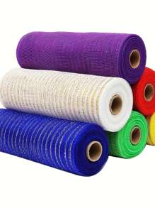 1 件万圣节圣诞节彩色丝带彩色网状丝带装饰网万圣节派对装饰、庭院、草坪、花园、户外节日装饰