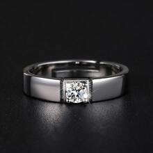 Unisex Couple Rings, Engravable Inner Rings, Simple Korean Style Gift For Lovers - Silver - View 2