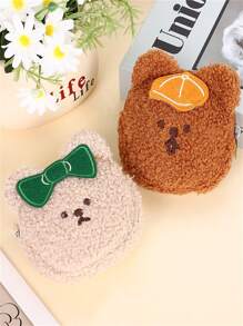 2pcs Cute Plush Wallet & Purse For Kids, Random Color - Multicolor - View 1