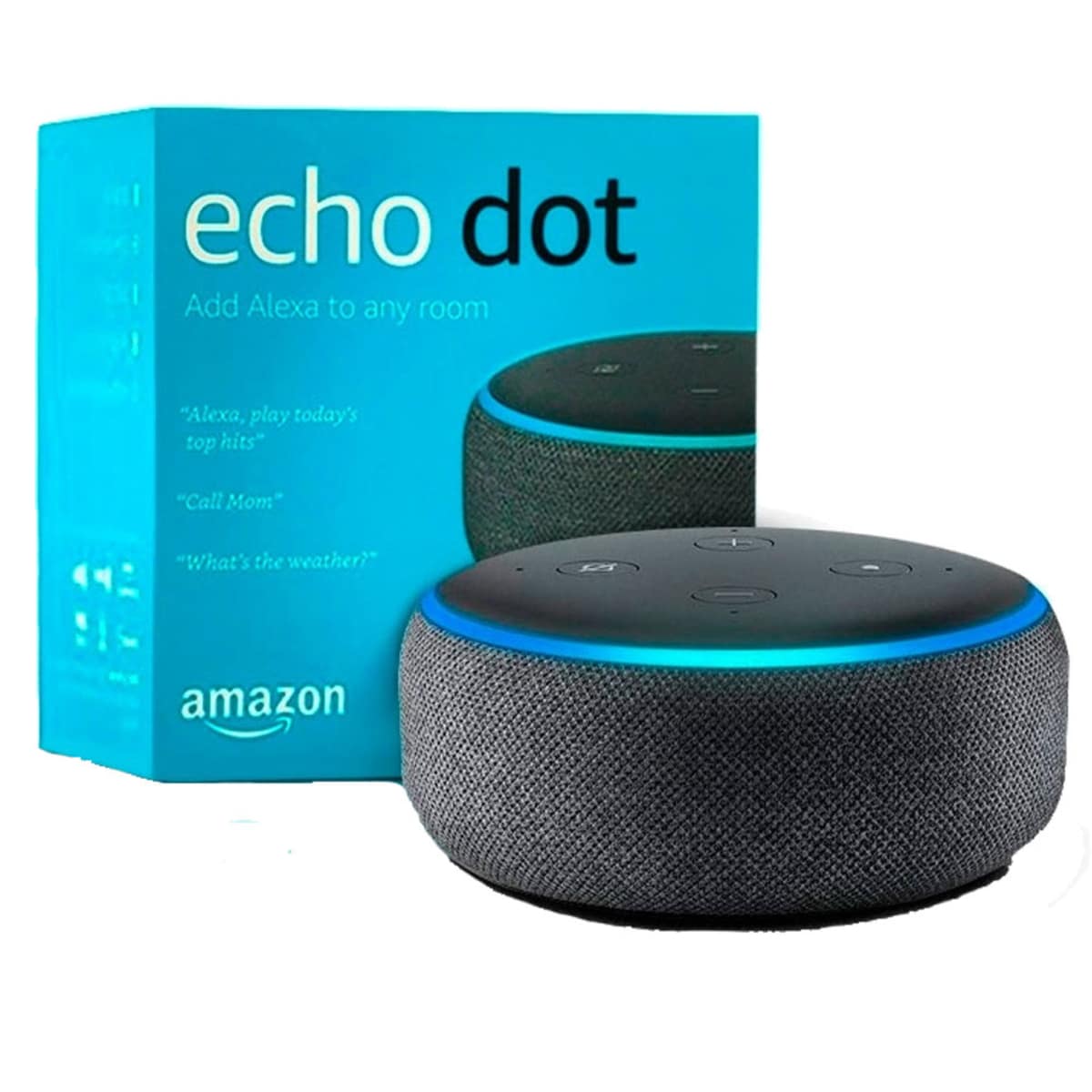 Alexa Echo Dot 3 Geração Caixa Som Bluetooth - Preto - Visão 1