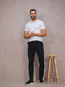 Men Jeans - 藍色 - 查看 5