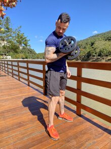 Boyfriend Style Men Sports Tees & Tanks - Navy Blue - View 2