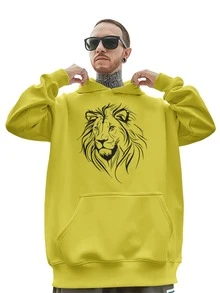 Men Sweatshirts - 黃色 - 查看 3