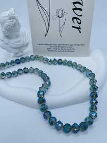 20 Piezas 10mm Cuenta De Vidrio Suelta Azul Menta Para Hacer Joyas Diy - Azul menta - Ver 2